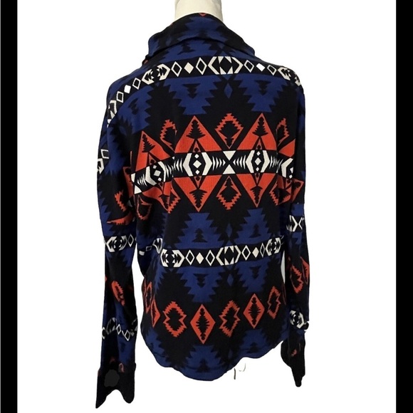Ralph Lauren R-RL Active Wear Long Sleeve Thermal Zip Up Aztec Pattern Cotton XL - Picture 5 of 6